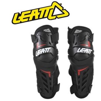 GINOCCHIERE LEATT DUAL AXIS NERO-ROSSO L-XL