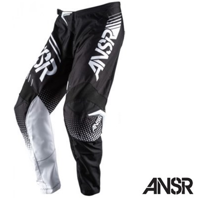 PANTALONI ANSWER SYNCRON (17) RACE GEAR NERO-BIANCO 32 (In Esaurimento)
