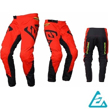 PANTALONI ANSWER SYNCRON (20) PRO GLO red/black/hyper acid 34