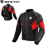 GIACCA REV'IT GT-R AIR 3 nero-neon rosso XL-52 GIACCA REV'IT GT-R AIR 3 nero-neon rosso XL-52