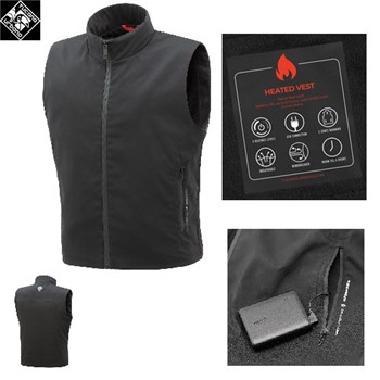 GILET ANTIVENTO RISCALDANTE TOPWARM NERO 56 IT-3XL