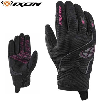 Guanti Moto Donna Estivi Ixon HURRICANE 2 L Nero-Rosa XL