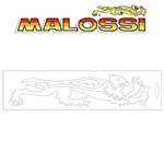 ADESIVO MALOSSI LEONE BIANCO SX  16,6CM